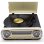 Plattenspieler Lauson 01TT17 10W Bluetooth Riemenantrieb Vinyl AUX FM Beige Vintage