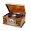 Tocadiscos Lauson IVX22 10W Bluetooth Riemenaandrijving CD Radio Hout