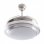 Fabrilamp Selene Ventilador de Techo con Luz LED y Mando 58W Níquel