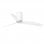 Faro Mini Tube Fan Ventilateur de Plafond avec Commande 32W Blanc Brillant/Transparent