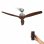 Mellerware Brizy Ventilador de Techo con Mando 45W Madera Oscura