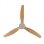 Mellerware Brizy Bright Ventilador de Techo con Luz y Mando 45W Madera Clara