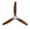 Mellerware Brizy Bright Ventilador de Techo con Luz y Mando 45W Madera Oscura