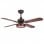 Fabrilamp Bornan Ventilador de Techo con Luz LED y Mando Aspas Reversibles 58W Nogal/Cerezo