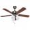 Fabrilamp Garbín Ventilador de Techo con Luz 52W Cerezo