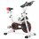 HomCom Bicicleta Estática Blanco/Rojo