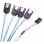 Silverstone Cable Interno 36 Pines a 4xSATA 7 Pines + Cable de Banda Lateral 50cm Blanco/Azul