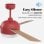 Universal Blue Vento Ventilador de Techo WiFi con Luz LED y Mando Aspas Reversibles 70W Rojo/Madera/Blanco