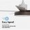 Universal Blue Levante 4048 Ventilador de Techo con Luz LED y Mando Aspas Reversibles 60W Blanco/Madera
