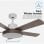 Universal Blue Levante 4048 Ventilador de Techo con Luz LED y Mando Aspas Reversibles 60W Blanco/Madera
