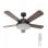 Universal Blue Levante 4048B Ventilador de Techo con Luz LED y Mando Aspas Reversibles 60W Negro/Madera
