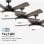 Universal Blue Levante 4048B Ventilador de Techo con Luz LED y Mando Aspas Reversibles 60W Negro/Madera