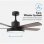 Universal Blue Levante 4048B Ventilador de Techo con Luz LED y Mando Aspas Reversibles 60W Negro/Madera