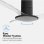 Universal Blue Pruga Ventilador de Techo con Luz LED y Mando 60W Negro/Transparente