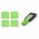 Smart Keeper Pack 4 Bloqueos de Puertos para Tarjetas SD + Mini Llave de Seguridad Verde