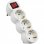 Extrastar Adaptador Tres Tomas Schuko con Interruptor Blanco