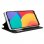 Cool Funda Flip Cover Liso Negro para Alcatel 1S (2021)/3L (2021)