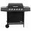 VidaXL Barbacoa de Gas 6 Fogones Negro
