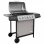 Barbecue à gaz VidaXL 6 brûleurs noir/argent