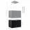 VidaXL Campana Decorativa de Isla 55cm Negro
