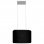 VidaXL Campana Decorativa de Isla 55cm D Cristal Negro