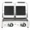 VidaXL Grill Double Nervuré 3600W 57x30.5x20cm