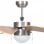 VidaXL Ventilador de Techo con Luz 39W Marrón Claro