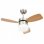 VidaXL Ventilador de Techo con Luz y Mando 39W Marrón Claro