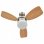 VidaXL Ventilador de Techo con Luz y Mando 39W Marrón Claro
