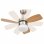 VidaXL Ventilador de Techo con Luz y Mando 39W Marrón Claro