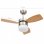 VidaXL Ventilador de Techo con Luz y Mando 39W Marrón Claro