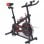 VidaXL Bicicleta Training com Sensores de Pulso Preta/Vermelha