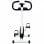 Cyclette VidaXL con nastro di resistenza bianco/nero