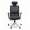 Chaise de bureau Euromof Nice avec appui-tête noir