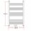VidaXL Toallero Calefactor 600x1160mm Blanco