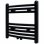 VidaXL Sèche-serviettes chauffant 480x480mm Noir