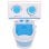 Mini Lavatrice VidaXL con 1 Cestello 2,6 Kg A Bianco/Blu