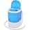 Mini Lavatrice VidaXL con 1 Cestello 2,6 Kg A Bianco/Blu