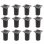 VidaXL Pack de 12 Spots de Sol Carrés pour Jardin GU10 Noir/Argent