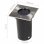 VidaXL Pack de 12 Spots de Sol Carrés pour Jardin GU10 Noir/Argent