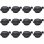 VidaXL Pack de 12 Spots Solaires LED pour Clôture de Jardin Noir
