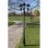 VidaXL Lampada da Giardino 3xE27 230 cm Verde Scuro/Nero