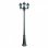 VidaXL Lampe de Jardin 3xE27 215cm Vert Foncé/Noir
