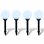 VidaXL Lampes d'allée de jardin 4 pcs LED 15 cm avec piquet