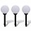 VidaXL Lampes d'allée de jardin 3 pcs LED 20 cm avec piquet