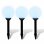 VidaXL Lampes d'allée de jardin 3 pcs LED 20 cm avec piquet