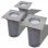 VidaXL Pack 3 Focos LED Empotrables para Jardín GU10 Gris