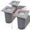 VidaXL Pack 3 Focos LED Empotrables para Jardín GU10 Gris