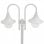 VidaXL Farola de Jardín 2xE27 220cm Blanco