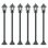 VidaXL Lampe de Jardin E27 110cm Vert Foncé 6 Unités